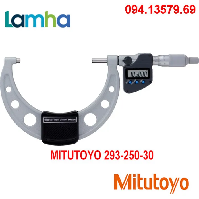 Panme Điện Tử Đo Ngoài MITUTOYO 293-250-30 (100-125mm, 0.001mm, IP65)