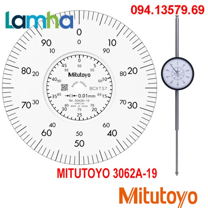 Đồng hồ so cơ khí MITUTOYO 3062A-19 (0-100mm/0.01m)