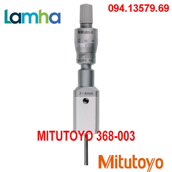 Panme đo lỗ 2 chấu cơ khí Mitutoyo 368-003 (3-4mm/0.001mm)