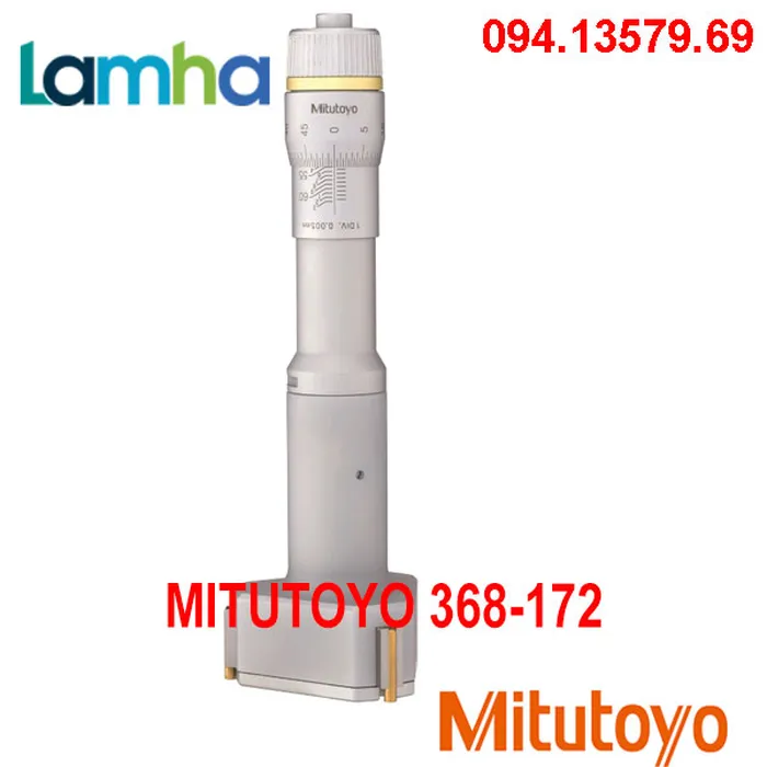 Panme đo lỗ 3 chấu cơ khí Mitutoyo 368-172 (75-88mm/0.005mm)