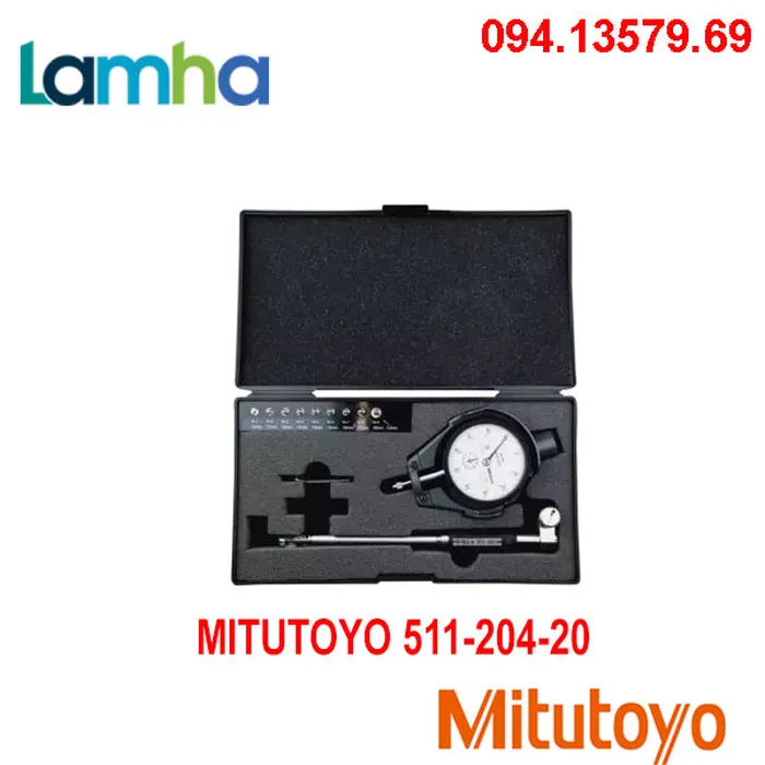 Đồng hồ đo lỗ nhỏ MITUTOYO 511-204-20 (10-18.5mm/ 0.01mm, bao gồm đồng hồ so)
