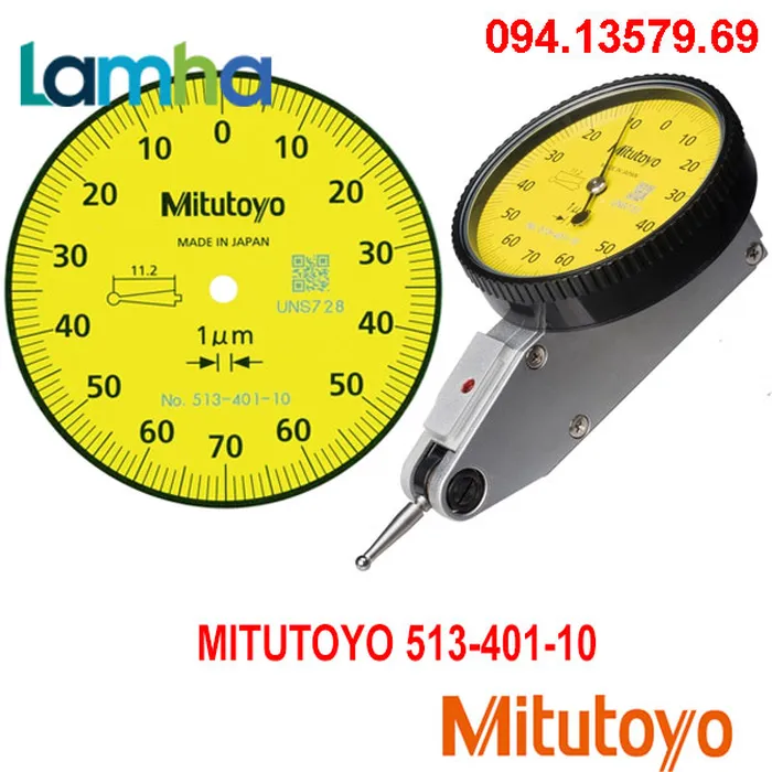 Đồng hồ so chân gập MITUTOYO 513-401-10E (0-0.14mm/0.001mm)