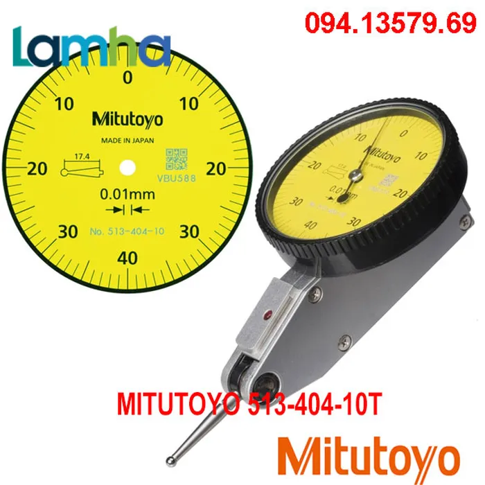 Đồng hồ so chân gập MITUTOYO 513-404-10T (0-0.8mm/0.01, Full set)