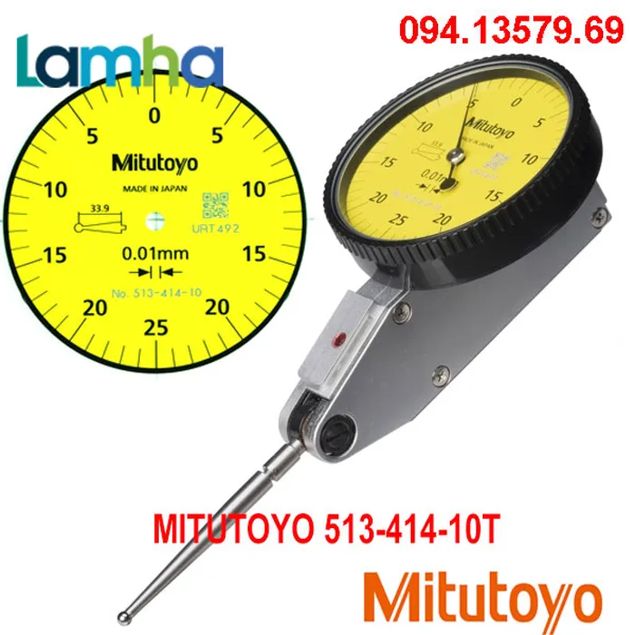Đồng hồ so chân gập MITUTOYO 513-414-10T (0-0.5mm/0.01, Full set)