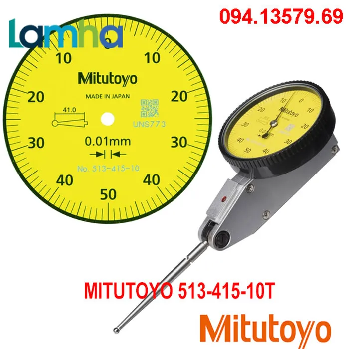 Đồng hồ so chân gập MITUTOYO 513-415-10T (0-1mm/0.01, Full set)
