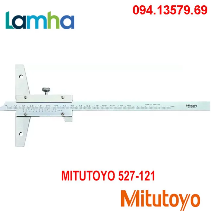 Thước đo độ sâu cơ khí Mitutoyo 527-121 (0-150mm/0.02)
