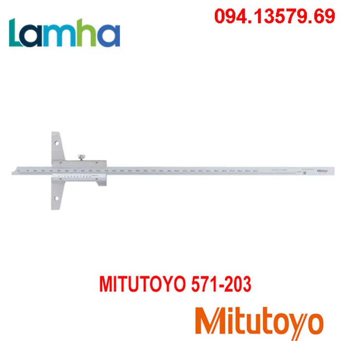 Thước đo độ sâu cơ khí Mitutoyo 527-203 (0-300mm/0.05)