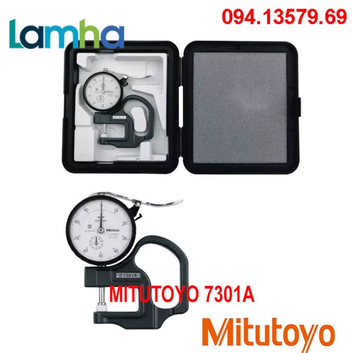 Đồng hồ đo độ dày Mitutoyo 7301A (0-10mm/0.01mm)