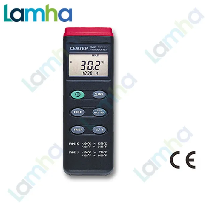 Nhiệt kế (Loại K/J) CENTER 302 (-200~1370℃) Độ chính xác vượt trội