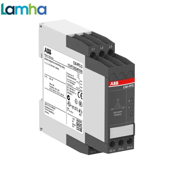 Rơ le giám sát thứ tự pha CM-PFS.S - 1SVR730824R9300 (L1-L2-L3=200-500VAC 50/60Hz)