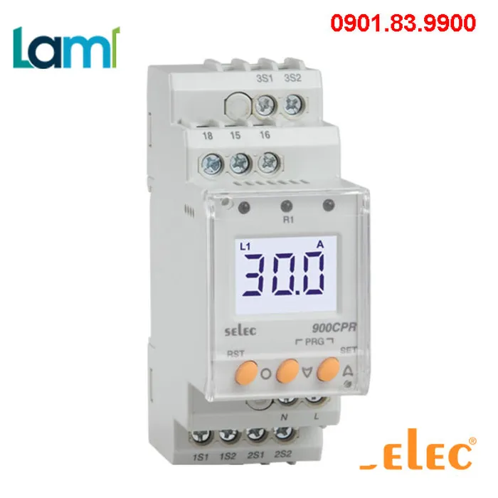 Rơ le bảo vệ dòng điện 3 pha Selec 900CPR-3-230V