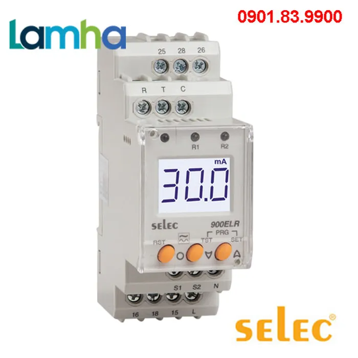 Rơ le bảo vệ dòng rò và chạm đất Selec 900ELR-2-230V