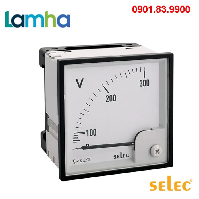 Đồng hồ kim đo điện áp Selec AM-V-3-N (0 đến 300V)