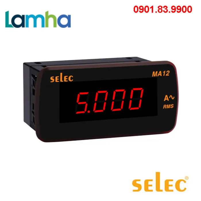 Đồng hồ Dòng điện DC dạng LED Selec MA12-DC-2mA (48x96)