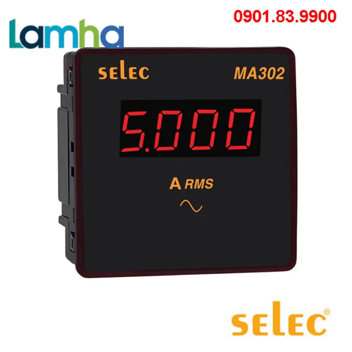 Đồng hồ đo Dòng điện AC dạng LED Selec MA302 (96x96)