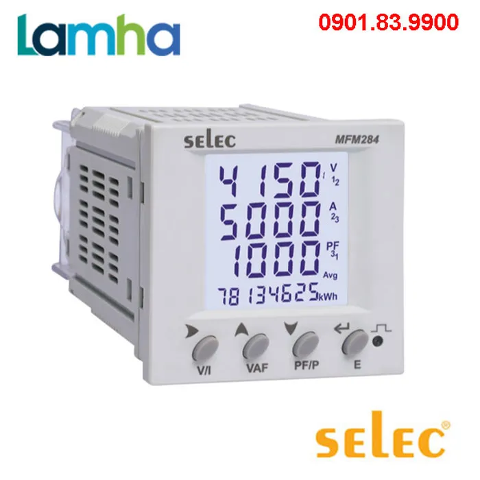 Đồng hồ đo đa chức năng dạng LED Selec MFM284 (72x72)