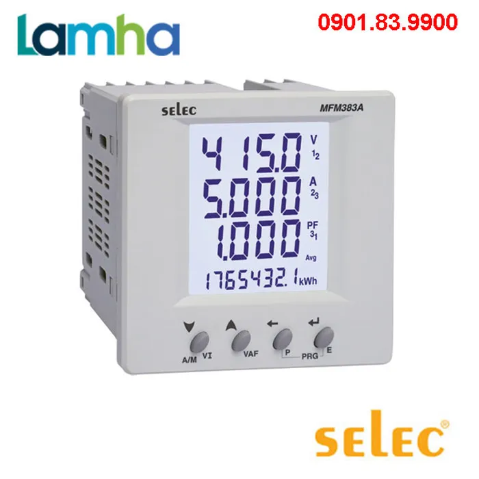 Đồng hồ đo đa chức năng dạng LED Selec MFM384-C (96x96)