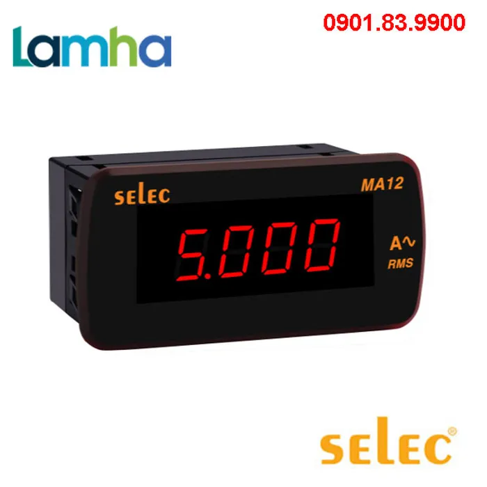 Đồng hồ đo Dòng điện DC dạng LED Selec MA12-75mV-DC (48x96)