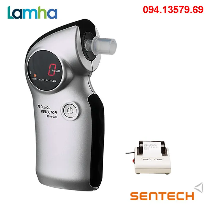 AL6000P Máy đo nồng độ cồn Sentech AL6000P (Có dùng ống thổi, In được)
