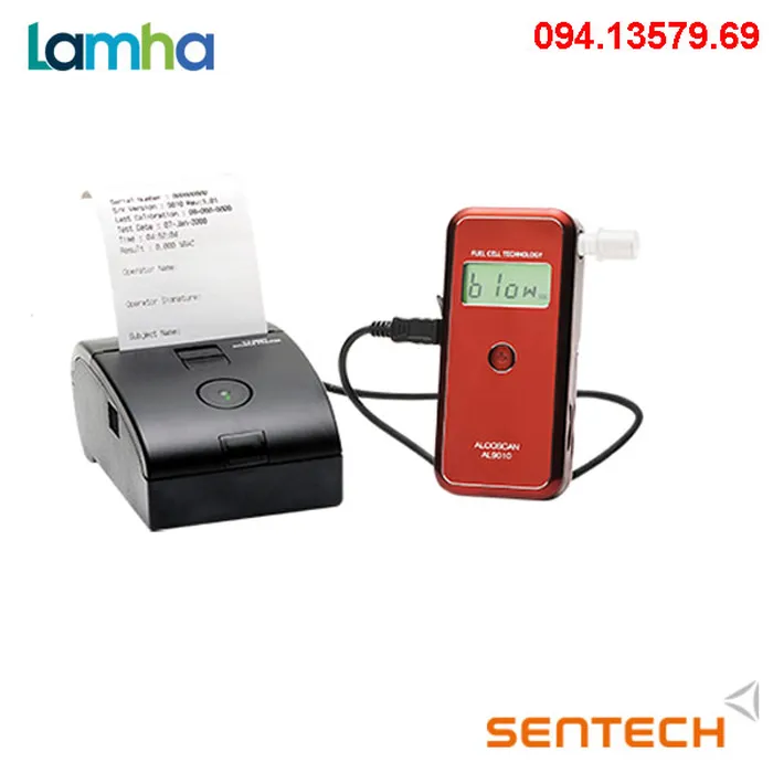 Máy đo nồng độ cồn Sentech AL9010P (Có dùng ống thổi, In được)