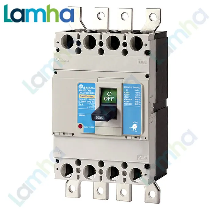 Cầu dao khối MCCB (Aptomat) 4P Shihlin BM630s-HTA (400.500.600.630A, 50kA)