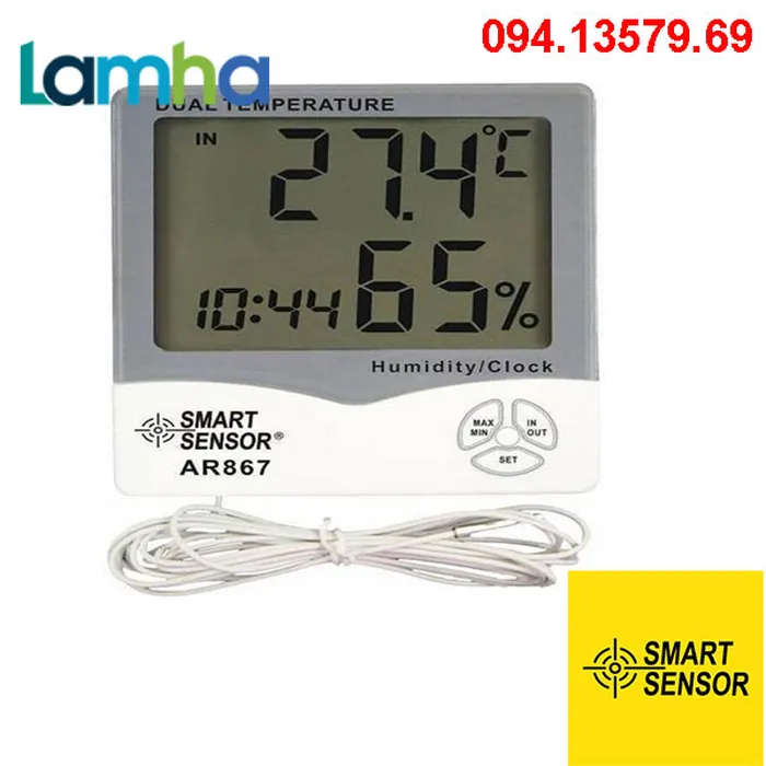 Đồng hồ đo độ ẩm nhiệt độ Smart Sensor AR867