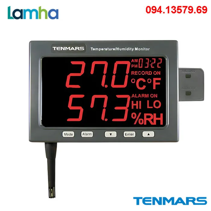 Máy đo nhiệt độ độ ẩm tự ghi Tenmars TM-185D (-20º~60ºC, 5~95%)