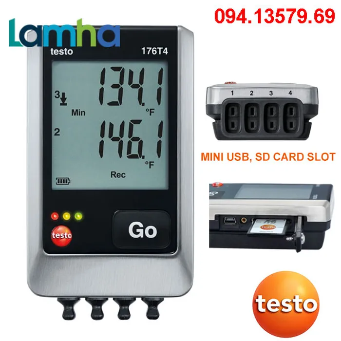 Máy đo nhiệt độ tự ghi testo 176T4 | CODE: 0572 1764