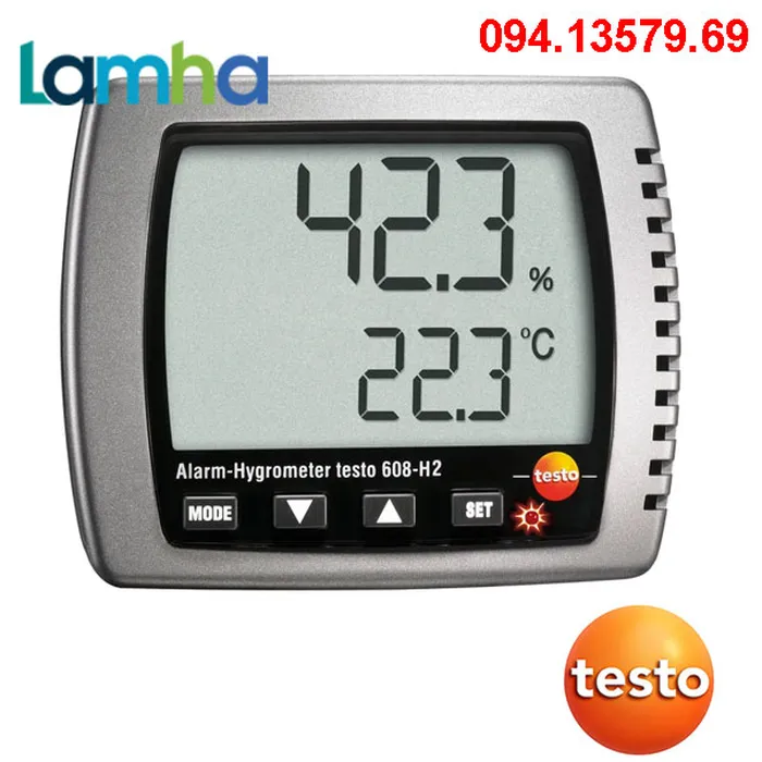 Máy đo nhiệt độ, độ ẩm testo 608-H2 (0 ~ +50°C) | Code: 0560 6082