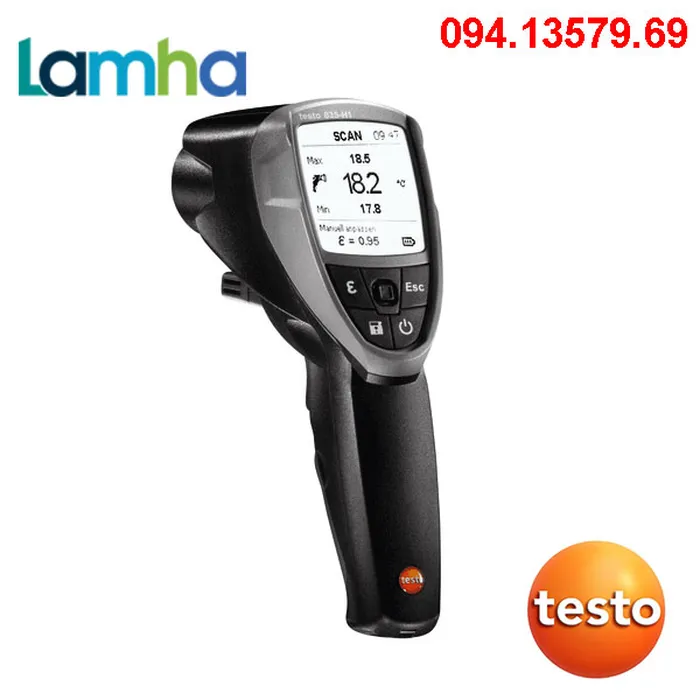 Máy đo nhiệt độ/ Độ ẩm hồng ngoại testo 835-H1 (-30 đến +600 °C)