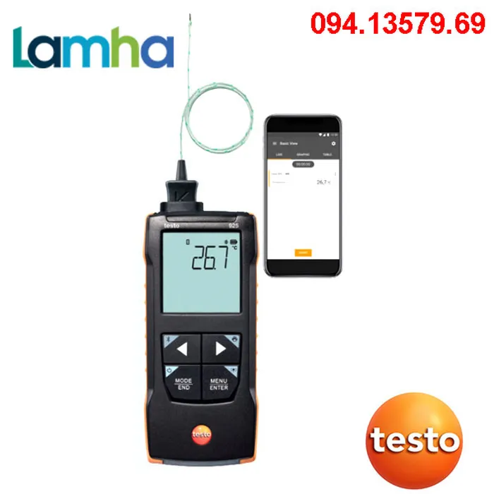 Máy đo nhiệt độ 1 kênh testo 925 (-50 đến +1000 °C, TC loại K) | Code: 0563 0925