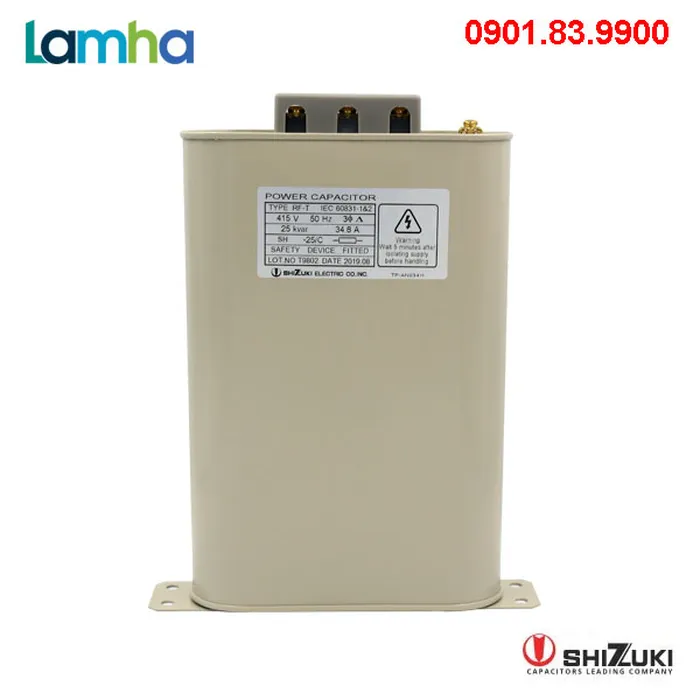 Tụ bù 3 pha Tụ dầu 415V Shizuki RF-T41525 (25 kVAr)