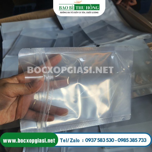 Túi zip bạc 1 mặt trong Túi zip bạc 1 mặt trong