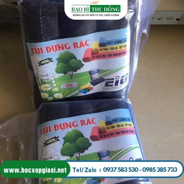 Túi đựng rác đen quy cách đóng gói 3 cuộn/ bịch 1kg Túi đựng rác đen quy cách đóng gói 3 cuộn/ bịch 1kg