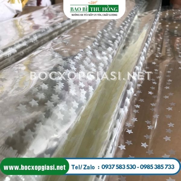 Giấy kiếng trong in hình sao Giấy kiếng trong in hình sao