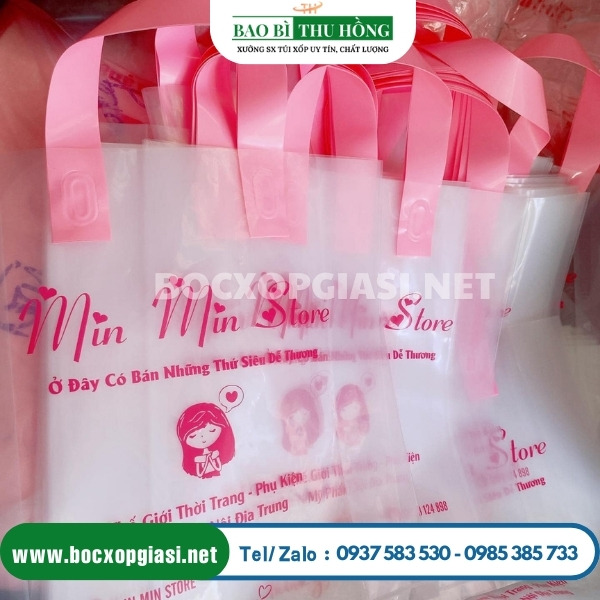 in túi nilon ép quai cho shop thời trang phụ kiện in túi nilon ép quai cho shop thời trang phụ kiện