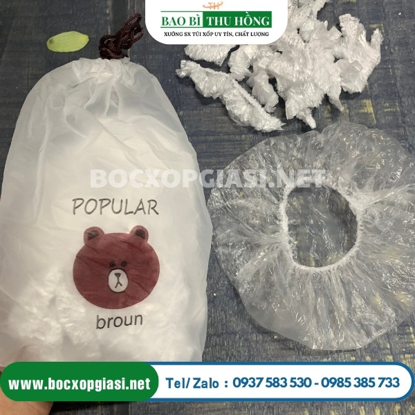 100 cái màng bọc thực phẩm túi gấu có chun  100 cái màng bọc thực phẩm túi gấu có chun