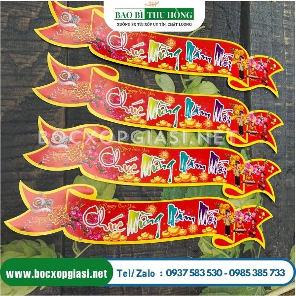 Tem nhãn dán chữ chúc mừng năm mới Tem nhãn dán chữ chúc mừng năm mới