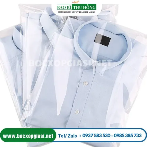 Túi bóng kính dán miệng đựng quần áo