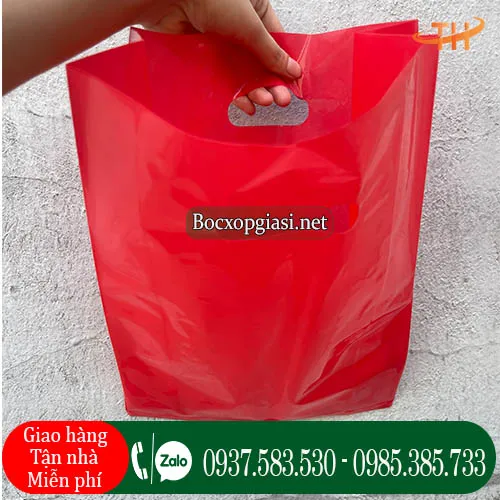 Túi hột xoài pe màu đỏ giá rẻ