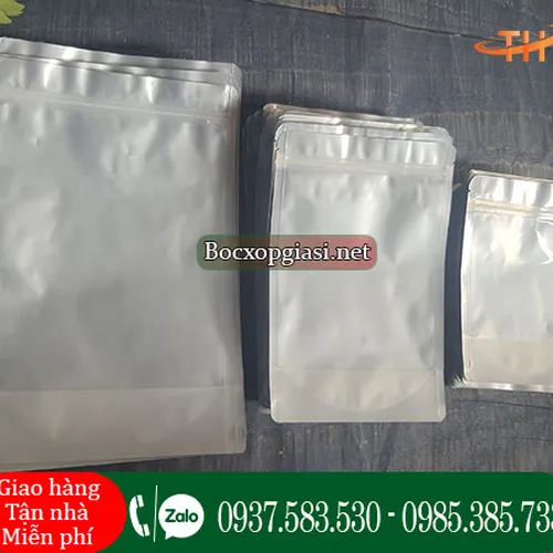 TÚI ZIPPER BẠC 1 MẶT TRONG