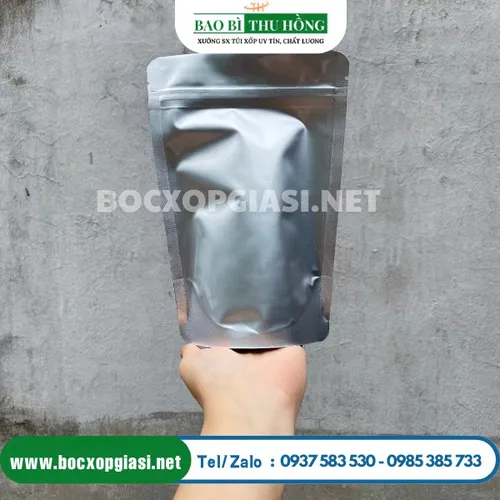 Túi zipper 2 mặt tráng bạc đáy đứng 15x 22cm