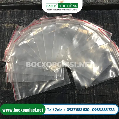 Túi zipper chỉ đỏ nhỏ đựng thuốc tây