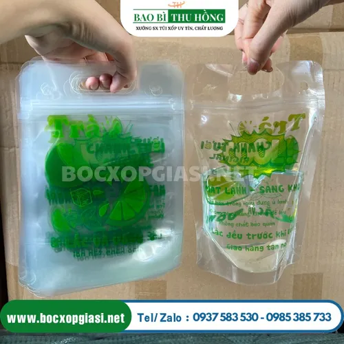 Túi zipper đựng trà chanh  500ml 