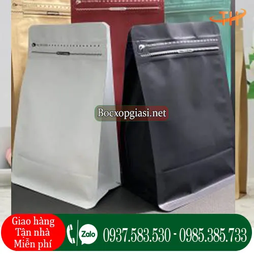 Túi zipper nhôm 8 cạnh đáy đứng