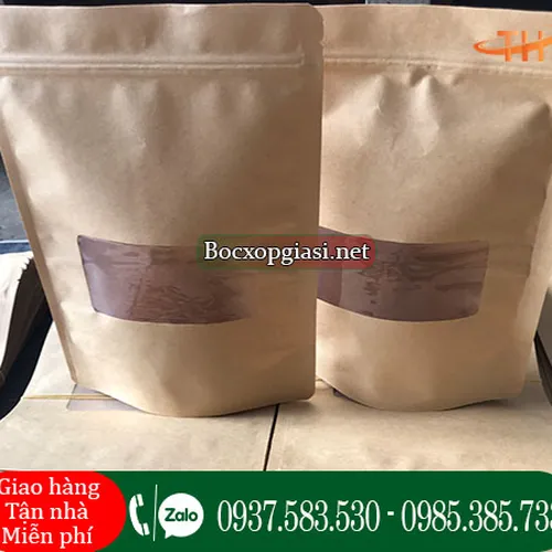 TÚI ZIPPER GIẤY CÓ CỬA SỔ