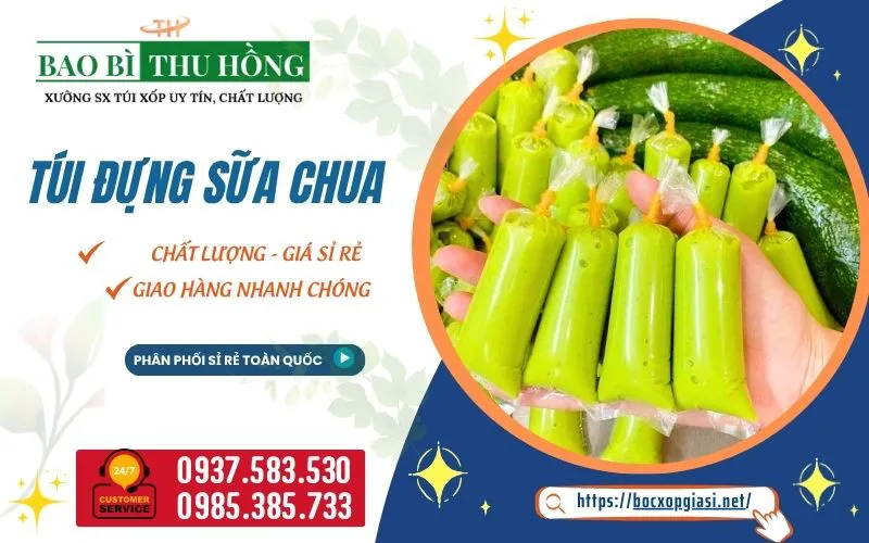 Túi đựng sữa chua PE dẻo dai giá sỉ tại TPHCM
