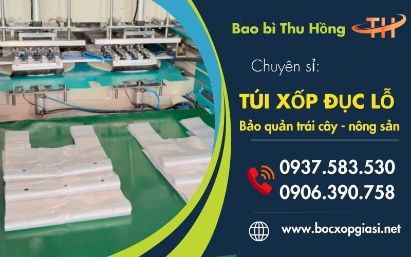 Túi Xốp Đục Lỗ Bảo Quản Rau Củ Nông Sản Giá Sỉ
