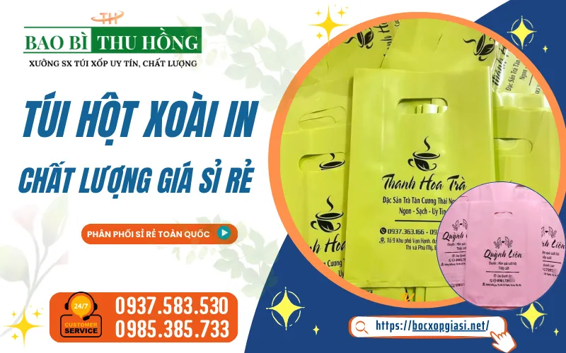 Nhận in và bỏ sỉ túi hột xoài giá tốt nhất