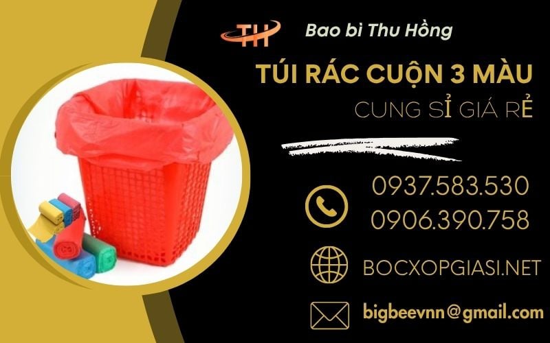 Nguồn Túi Rác Cuộn 3 Màu Sỉ Rẻ Chỉ Từ 1 Bao 25kg Tại Miền Nam
